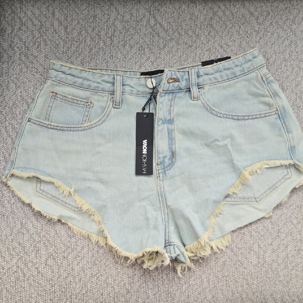 Fashion Nova Light Blue Jean Shorts